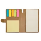 Bloco de anotações com cinco blocos autocolantes coloridos