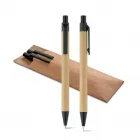 Conjunto de caneta e lapiseira em embalagem kraft