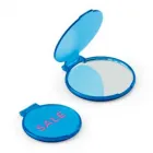 Espelho de maquiagem personalizado redondo na cor azul