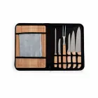 Kit churrasco com estojo em náilon preto