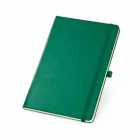 Caderno na cor verde