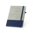 Caderno A5 capa dura  com detalhe azul