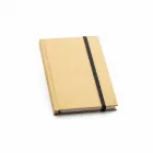 Caderno A6 com capa dura e 80 folhas pautadas - dourado