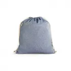Sacola tipo mochila em algodão azul
