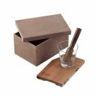 Kit caipirinha personalizado em caixa de madeira natural MDF