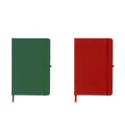 Cadernetas emborrachadas - verde e vermelha