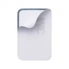 Adesivo porta cartão de lycra para celular- branco com logo