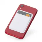 Adesivo porta cartão de lycra para celular-branco