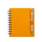 Bloco de anotações com caneta amarelo