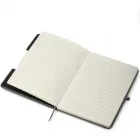 Caderno de anotações com suporte para caneta (com folhas pautadas)
