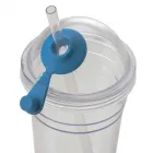 Copo plástico 480ml com tampa e canudo