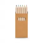 Kit com 6 mini lápis de cor