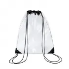 mochila saco Transparente PVC preto