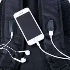 Mochila para notebook com alça de ombro com saída para fone de ouvido  e USB