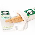 Kit canudo de bambu