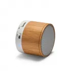 caixa de som de bambu deitado
