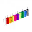 Copo Twister com Tampa e Canudo