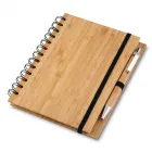 Caderno de anotações ecológico com caneta 