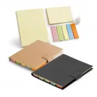 Bloco de anotação com sticky notes