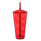 Copão Twister 1 litro com canudo na cor vermelha