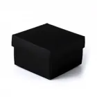 Caixa rígida preta - tampa e fundo separado