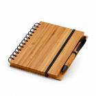 Caderno Bambu personalizado com caneta