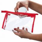 Necessaire plástica transparente em nylon