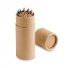 Caixa com lápis de cor