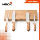 Kit churrasco em caixa de bambu