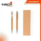 Kit caneta e lapiseira em bambu