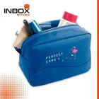 Nécessaire multiusos em microfibra com zíper.