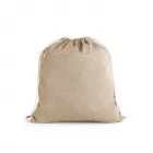 Sacola tipo mochila em algodão reciclado