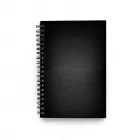 Caderno capa em sintético preto