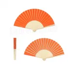 Leque ecológico feito em bambu laranja