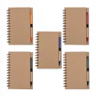 Caderneta ecológica com caneta e autoadesivos - opções de cores