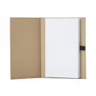 Bloco de anotações capa dura em kraft com porta caneta e wire-o