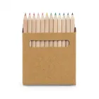Caixa de cartão com lápis de cor