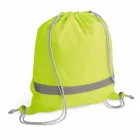 Saco mochila com elementos refletores personalizada verde