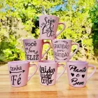 Jogo 6 Xícaras Rosas