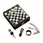 Kit vinho com jogo de xadrez personalizado - KB011 - Elo Brindes