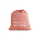 Sacola tipo mochila em algodão reciclado