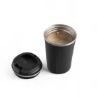 Copo de viagem preto inox.