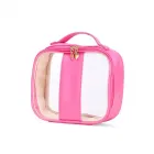 Necessaire PVC Impermeável Rosa.