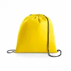 Sacola tipo mochila TNT amarela.