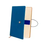 Caderneta Sintética Azul com Fecho