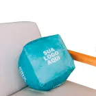 Almofada Decorativa Cubo Azul - Sua Logo Aqui
