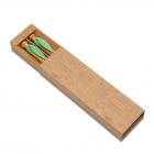 Conjunto Caneta e Lapiseira Bambu Verde
