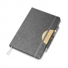 Caderno de anotações ecológico cinza