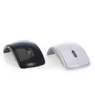 Mouse Wireless Retrátil: preto e branco