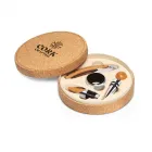 Kit para vinho 4 peças em case cortiça personalizado